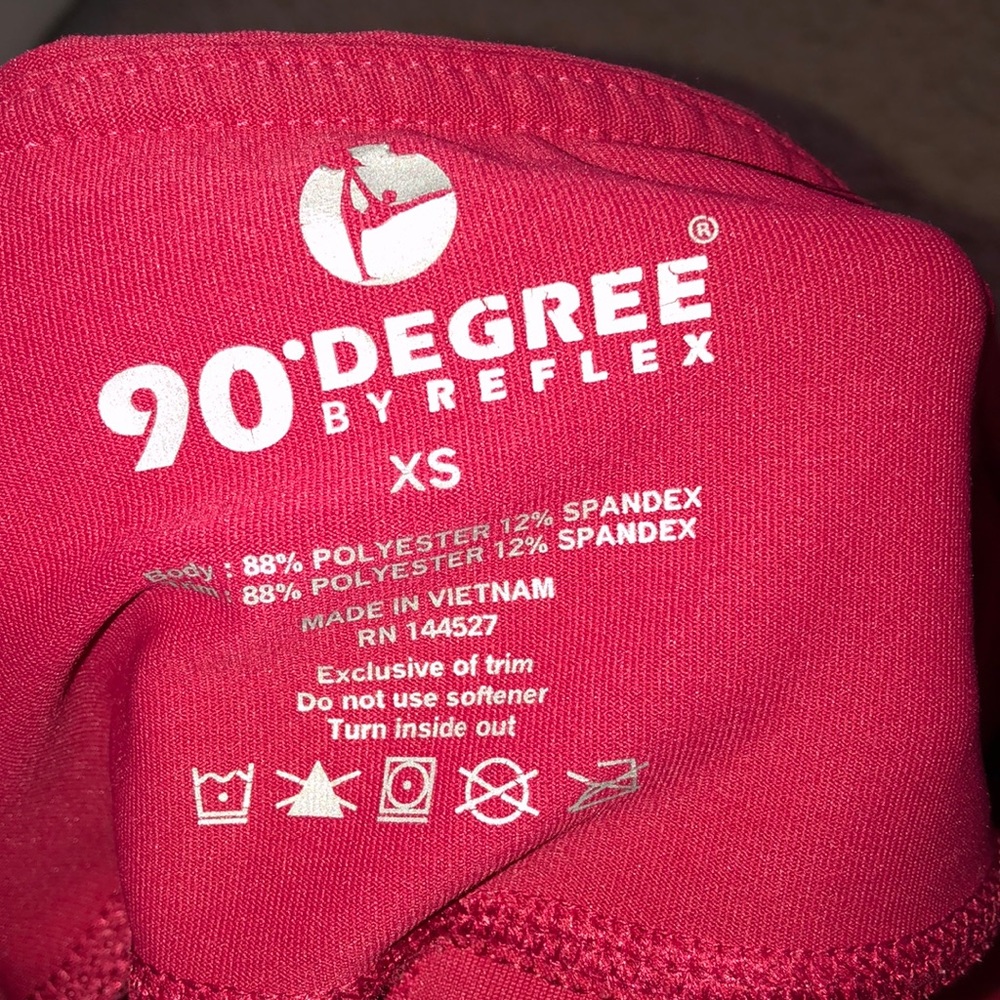 90 Degree Red Laser Cut Leggings